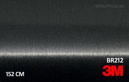 3M 2080 BR212 Brushed Black Metallic wrap film