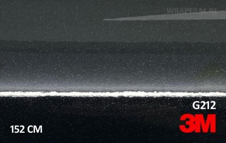 3M 2080 G212 Gloss Black Metallic wrap film