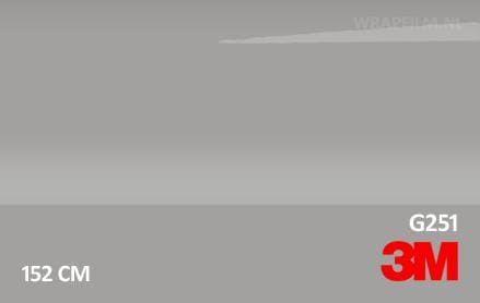 3M 2080 G251 Gloss Sterling Silver wrap film