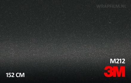 3M 2080 M212 Matte Black Metallic wrap film