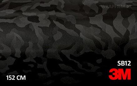 3M 2080 SB12 Structured Shadow Black wrap film