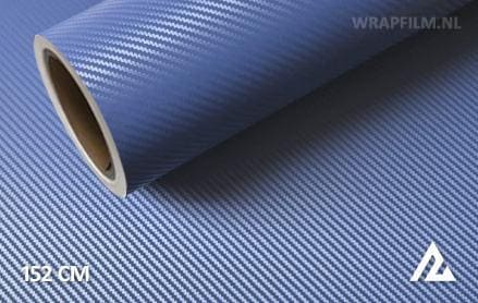 3D carbon donkerblauw wrap film