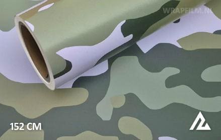 Camouflage groen wit wrap film
