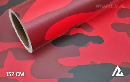 Camouflage rood wrap film
