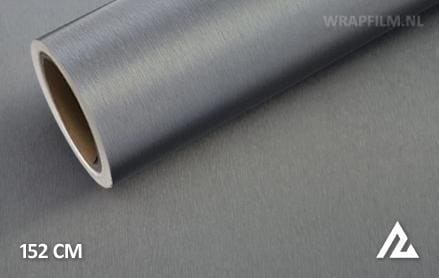 Geborsteld aluminium antraciet wrap film