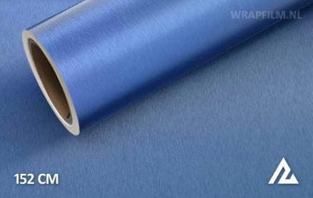 Geborsteld aluminium blauw wrap film