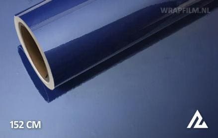 Glans donkerblauw wrap film