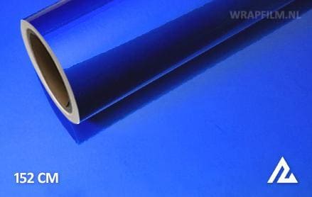 Glans metallic blauw wrap film