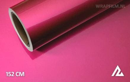 Glans metallic roze wrap film