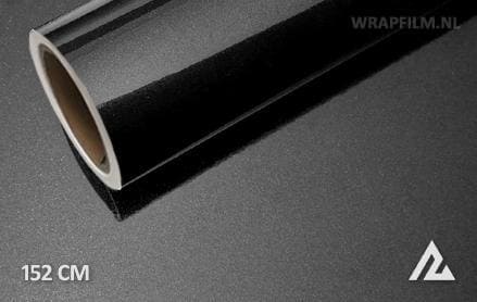 Glans metallic zwart wrap film