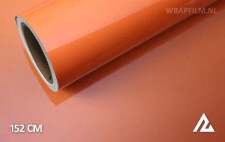 Glans oranje wrap film