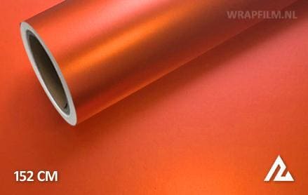Mat chroom oranje wrap film