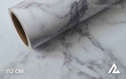 Mat marmer wit wrap film
