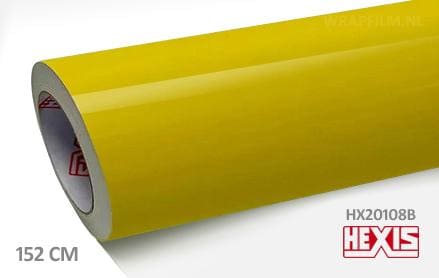 Hexis HX20108B Lemon Yellow Gloss wrap film