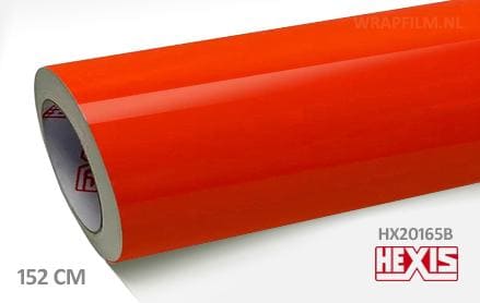 Hexis HX20165B Mandarin Red Gloss wrap film