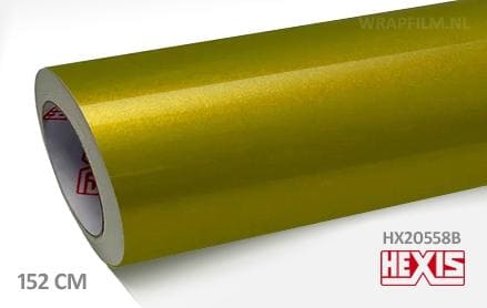 Hexis HX20558B Metallic Yellow Gloss wrap film