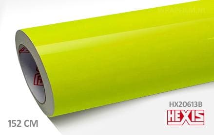Hexis HX20613B Fluor Yellow Gloss wrap film