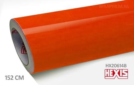 Hexis HX20614B Fluor Orange Gloss wrap film