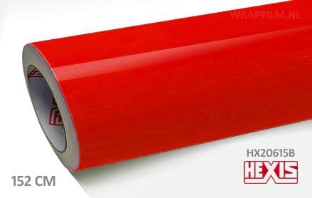 Hexis HX20615B Fluor Red Gloss wrap film