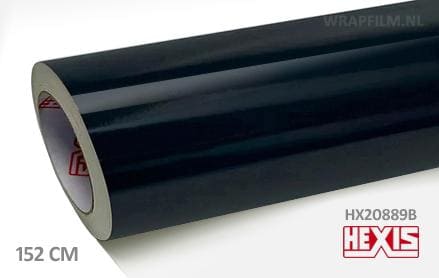 Hexis HX20889B Coal Black Gloss wrap film
