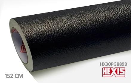 Hexis HX30PG889B Black Grain Leather Gloss wrap film