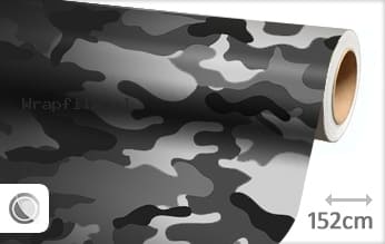 Camouflage zwart wit wrap film