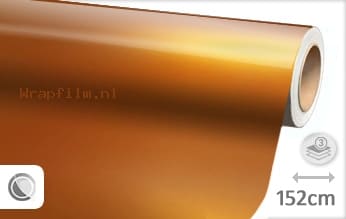 Glans metallic oranje wrap film