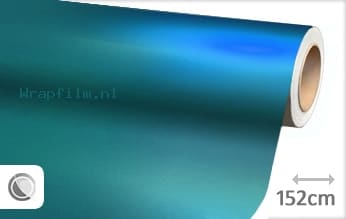 Mat chroom lichtblauw wrap film