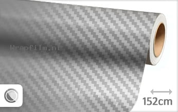 Zilver chroom 3D carbon wrap film